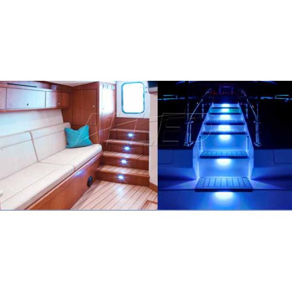 Surface Mount 12 Volt Boat Interior Step Lights IP67 Waterproof LED Courtesy Lights