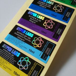 Custom Printing Hologram 10ml vial Glass Vial Labels