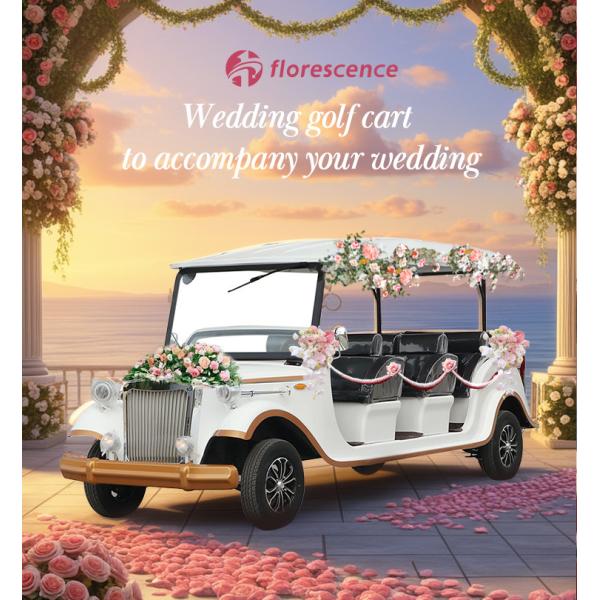 White Wedding Classic Car 4kw Motor 100km Endurance CE Certification