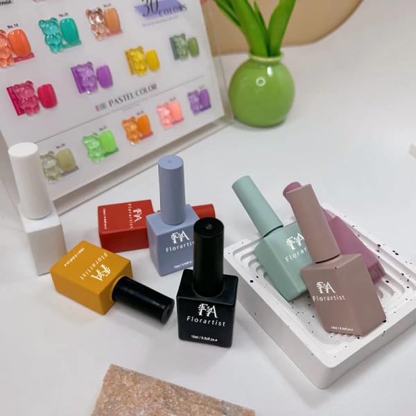 Custom Logo Nail Gel Polish Empty Bottle Rose Gold Nail Polish Bottles