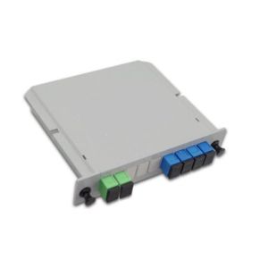 2x16 Plastic Insert Cassette FBT Fiber Splitter , Plug In Splitter LC Connector