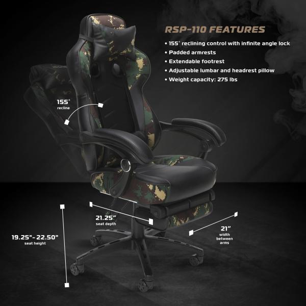 Comfortable Ergonomic Gaming Chair with Adjustable Fabric and Integrated Headrest