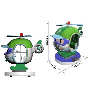 Helicopter coin operated interactive games kiddie swing rides flying expert