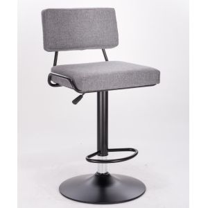 Adjustable Black Swivel Bar Stools With Backs Set Of 2 Upholstered Counter