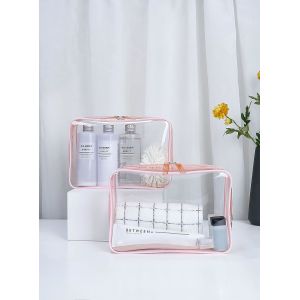 Shockproof And Durable Transpatent Waterproof Toiletry Bag With Zipper