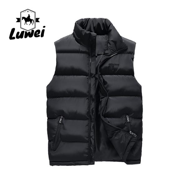 Padding Bubble Puffer Vest Outdoor Utility Zip Up Cotton Sleeveless Quilted