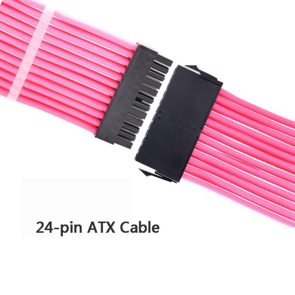 Extension Cable ATX 24pin*1 4+4Pin EPS*1 6+2Pin PCIE*2 Sleeved Power Supply Extension