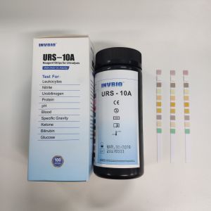 High Accuracy Glucose Bilirubin Urinalysis Test Strips 3.00mm 10 Parameters