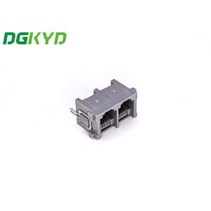 180 Degree 1X2 6P6C RJ45 Connector With Metal Shield
