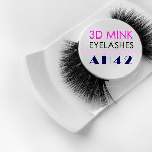 Lightweight Mink Fluffy Lashes , Natural Black Color Luxury 3D Mink Lashes