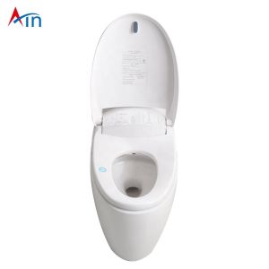 Automatic Flush One Piece Round Toilet , Integrated Electric Toilet