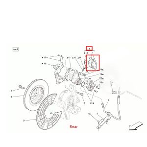 For Maserati Levante 3.0T Brake System Rear Brake Pad Set OEM 673004626