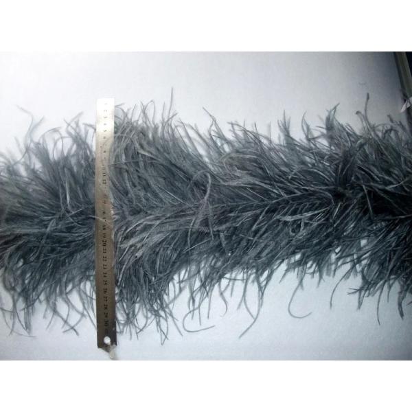Ostrich Feather And Maraoub Party Feather Scarf 2 Yards Length