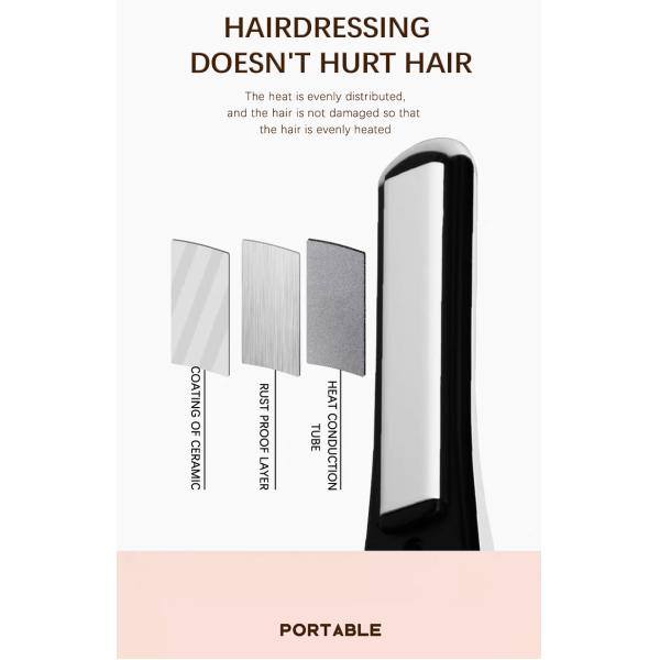 Roll Straight Dual Ceramic Hair Straightening Iron with 2200mah Battery Cell