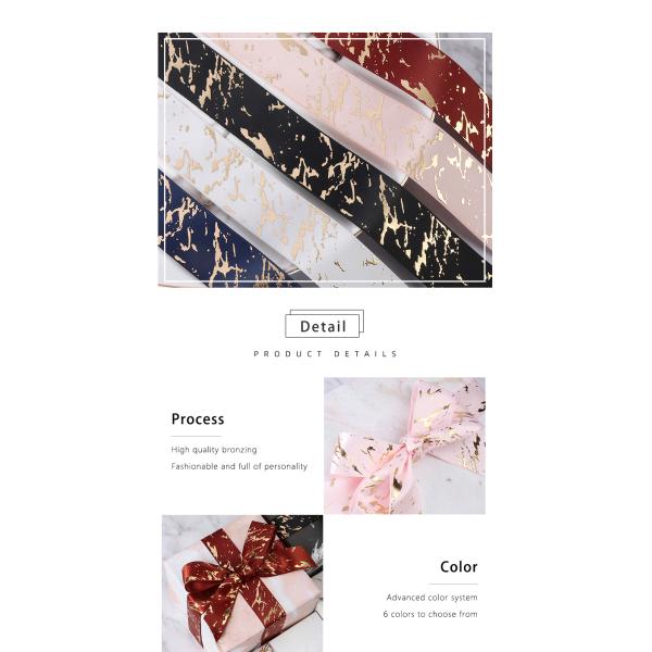 Ribbon Satin Logo Soild Color Birthday Gift Printed Ribbon