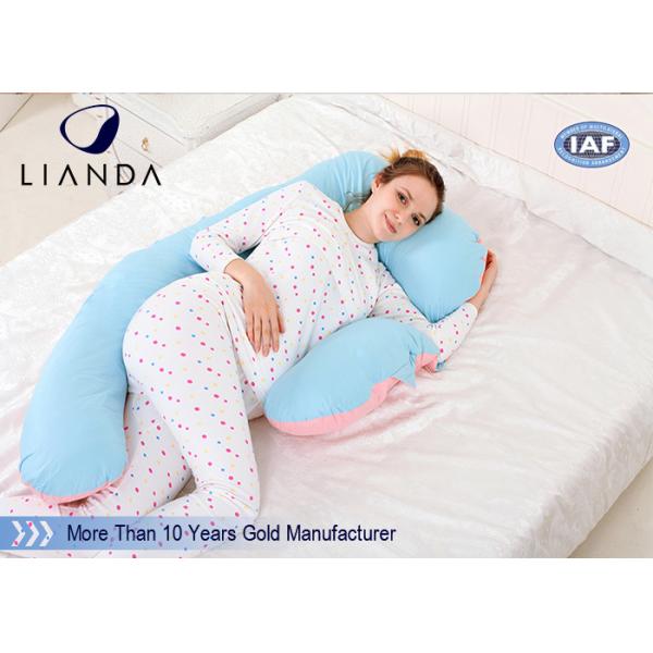 U Shape Maternity Body Pillow , Memory Foam Pregnancy Pillow Polyester / Cotton