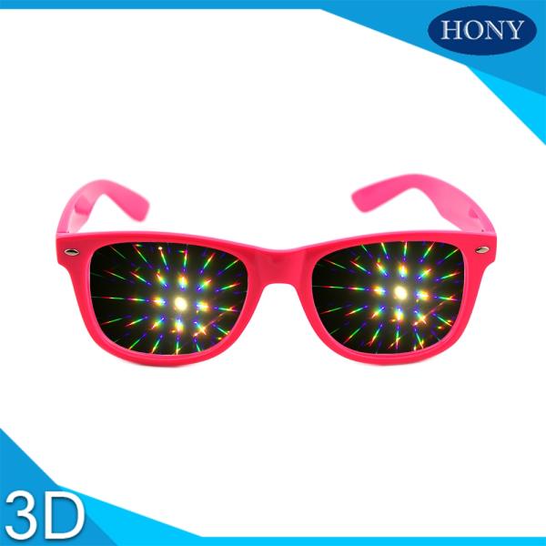 Trendy Flip Clip 3D Fireworks Glasses With Diffraction Lenses OEM / ODM