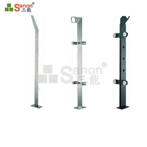Buy Tempered Glass Stainless Steel Balustrade Posts Anti Rust Satin Or Mirror Polished at wholesale prices