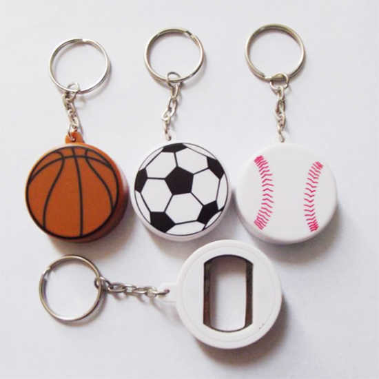 Promotion Plastic Golf Ball Keychain Bottle Opener,Cheap promotion gift, plastic 2D sport golf ball beer bottle opener,