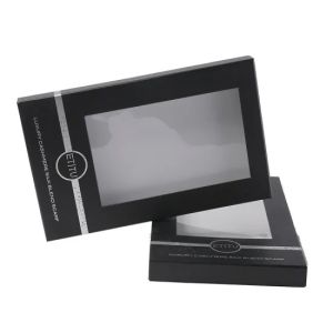 SGS UV Coating 182gsm Eco Friendly Packaging Boxes With Window Lid