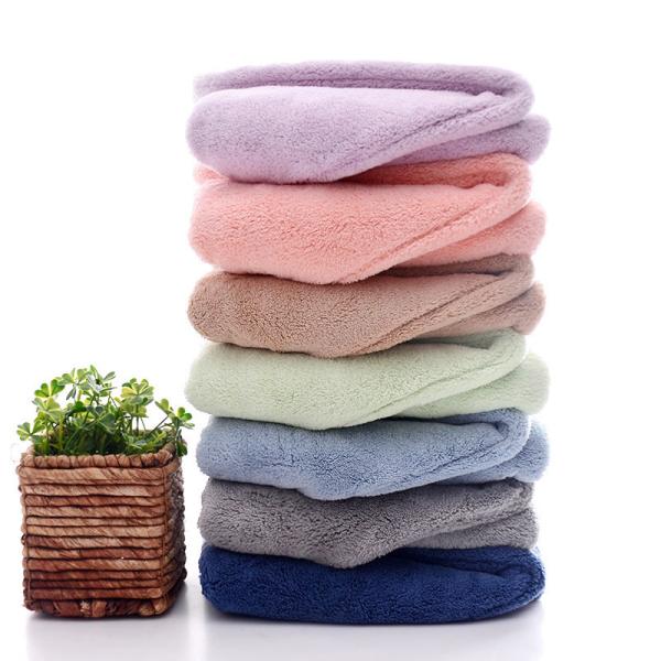 Logo Customizable Hair Cap Absorbent and Multi-Color Coral Fleece for Women's