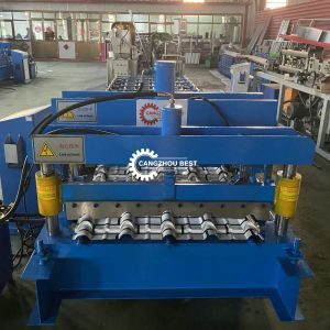 Glossy Steel Profile 0.3-0.8mm Roof Tile Roll Forming Machine