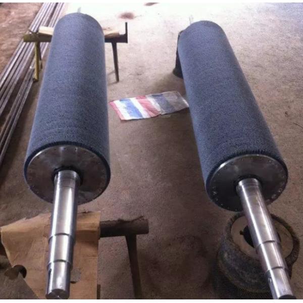 Industrial Steel Wire Copper Plated Brush Roller High Temperature Resistant Polishing Brush Roller