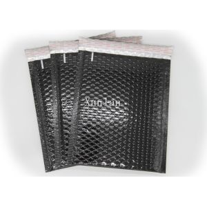 Black Metallic Shipping Envelopes , 4 * 6 Inch Bubble Shipping Envelopes