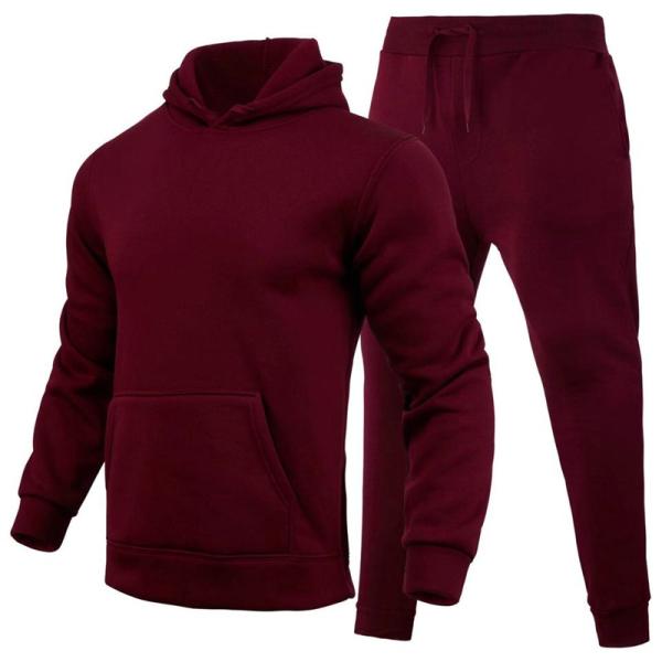 High Quality 100% Polyester Heat Transfer Tracksuit Hoodie Custom Design Plain Men Sweatsuit Sets for Sublimation