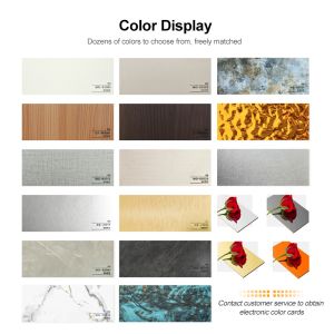 Popular Design Bamboo Charcoal Wood Veneer PVC Mirror Wall Panels Waterproof