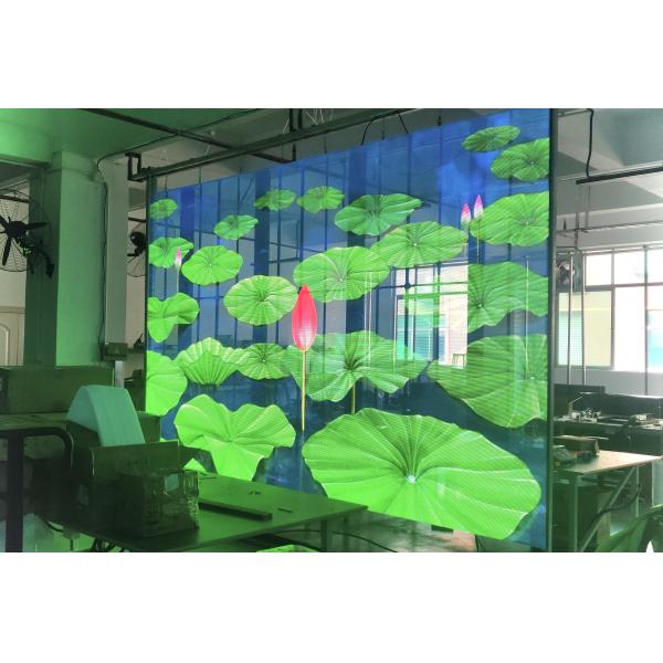 Ultra-Thin Bendable LED Curtain Video Wall 3.9mm Thickness 80% Light Transmittan