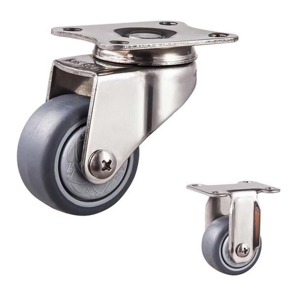 Buy 1.5inch Rustproof 66lbs Loading TPR Fixed Caster Wheels at wholesale prices