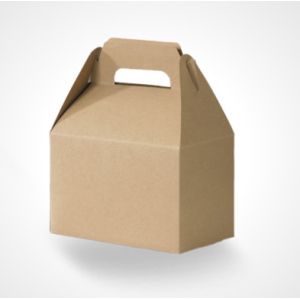 custom kraft carton box with handles eco friendly