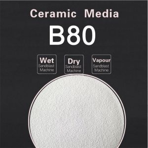 B80 Metal Surface Ceramic Blasting Media For Mechanical Parts