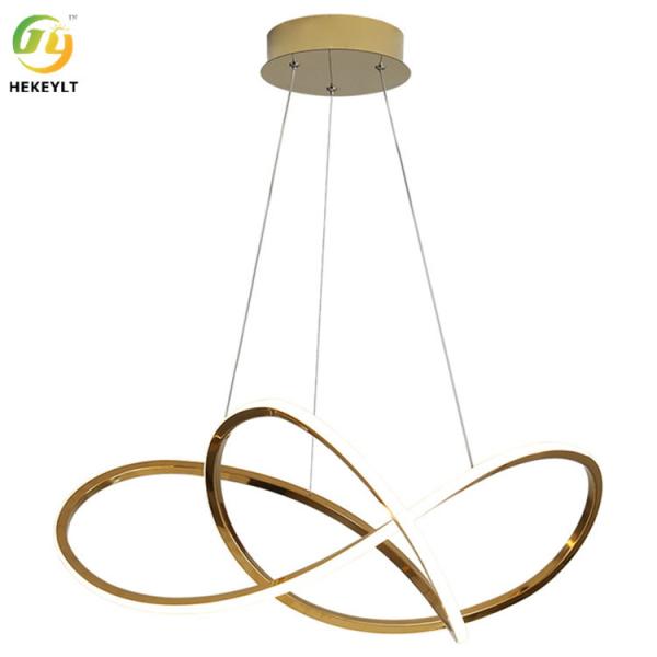Buy Stainless Steel Clover Art Chandelier Nordic Modern LED Pendant at wholesale prices