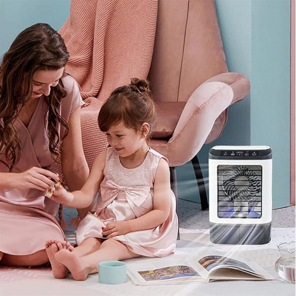 Portable Rechargeable Air Cooler Quiet Desk Cooling Fan for Home Office English Language