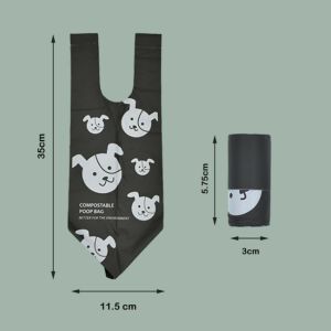 Eco Friendly 100 Biodegradable Dog Waste Poop Bags Custom Printed With Handles