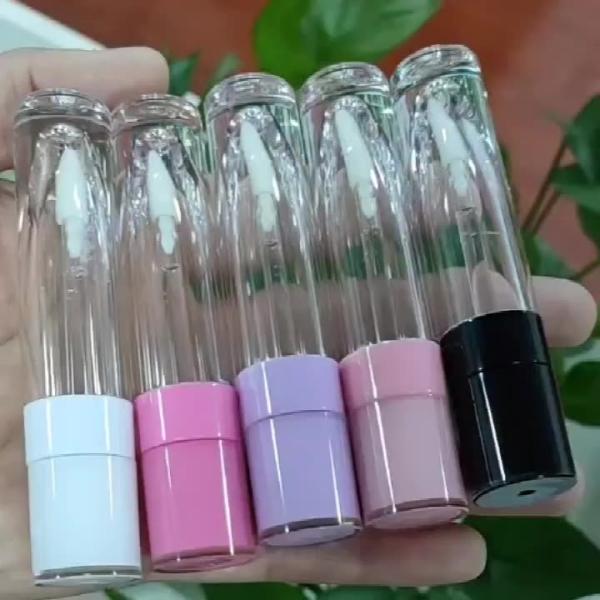 OEM empty lip gloss tube cute lipgloss tubes 5 colors Plastic Lip Gloss Tube