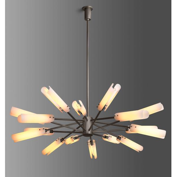 Buy Adjustable Height Brass Copper Circular Chandelier with UV Printing at wholesale prices