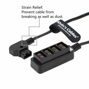 Alvin's Cables D Tap Male to 4 Port Dtap Female Splitter Power Cable for ARRI