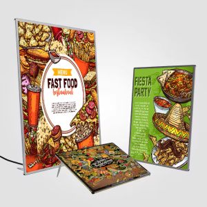 A4 Ultra Slim Aluminum Movie Poster Light Box Single Side Display Both Vertical