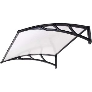 60x80CM Durable Window Awning Waterproof Door Window Awning Canopy Clear Rain