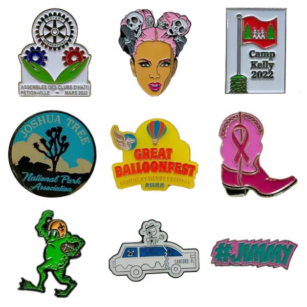 Gravure Printing Custom Made Enamel Pins Laser Engraving Funny Enamel Pins