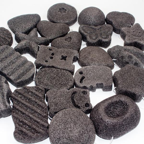 GMPC Exfoliating Charcoal Konjac Sponge Delicate Skin Bacteriostat Konnyaku