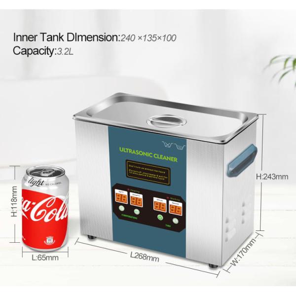 Buy AC240V 120W Ultrasonic Bath Cleaner 3.2L Ultrasonic Washing Machine at wholesale prices