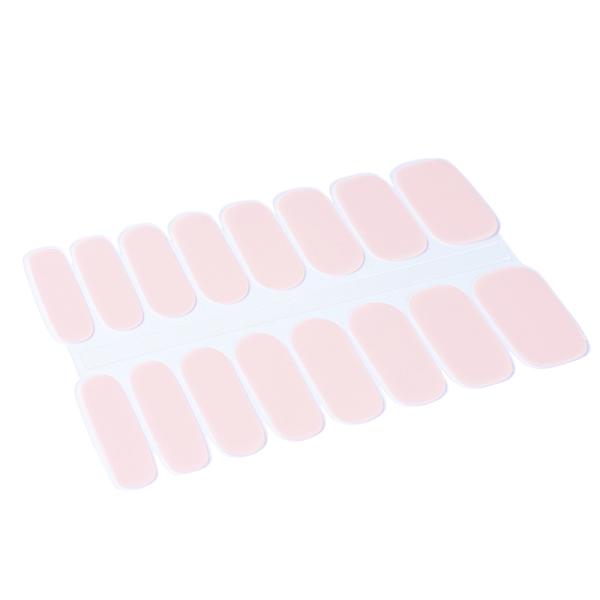3D Gel Nail Wraps Semi-Cured Gel Strips with Solid Color and Long-Lasting Effect