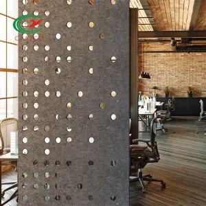 Practical Office Hanging Sound Baffles , Recycled Perforated Sound Absorption