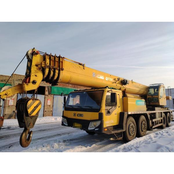 Buy 70 Ton Mobile Crane Heavy Construction Machinery with 4 Shafts and Used Condition at wholesale prices