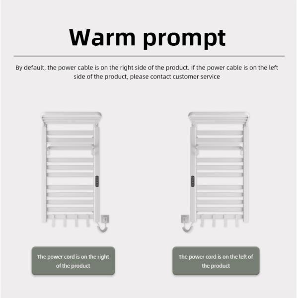 Water and Electric Heated Dual Towel Rail Rack for Wall Mounted Bathroom Installation