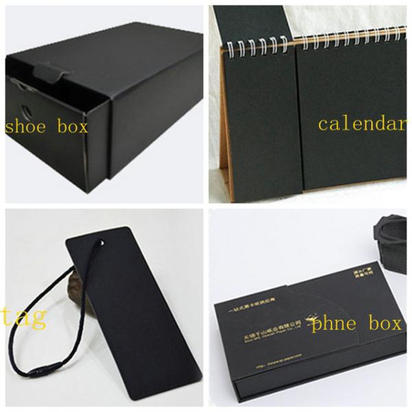 High burst resistance Virgin Pulp 100g 120g Solid Black Paper For Shopping bag